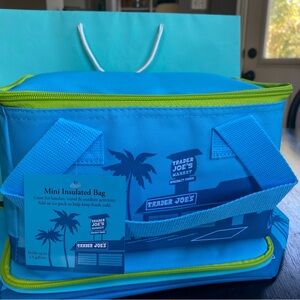 NWT Trader Joe's Blue Insulated Bag Lunch tote.